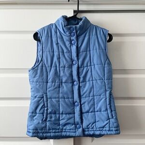 Y2K Sky Blue Puffer Vest - Les Ailes De La Mode